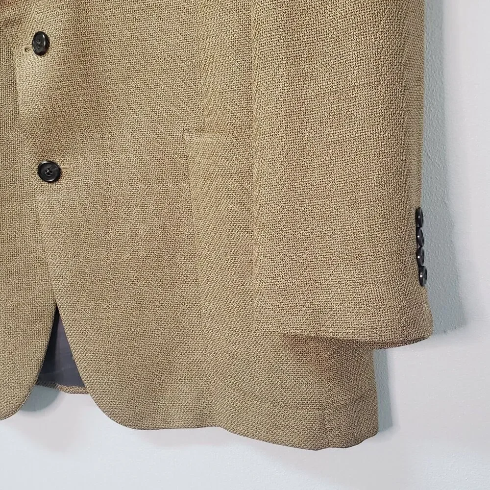Vtg Aquascutum Regent 100 Blazer Sport Coat Jacket Men's 42L Union Made 2 Button